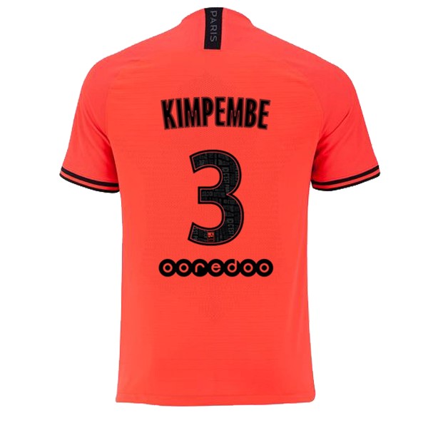 JORDAN Trikot Paris Saint Germain NO.3 Kimpembe Auswarts 2019-20 Orange Fussballtrikots Günstig